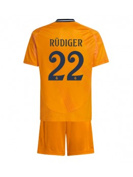 Real Madrid Antonio Rudiger #22 Dječji Gostujuci Dres kompleti 2024-25 Kratak Rukavima (+ kratke hlače)